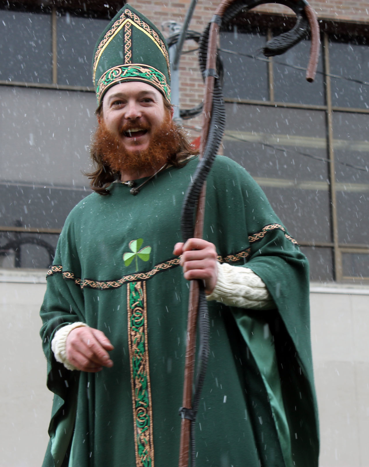 Man in green